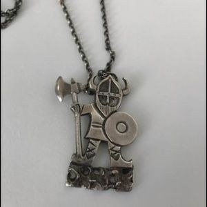 Men’s necklace warrior Crusader,handmade sterling silver